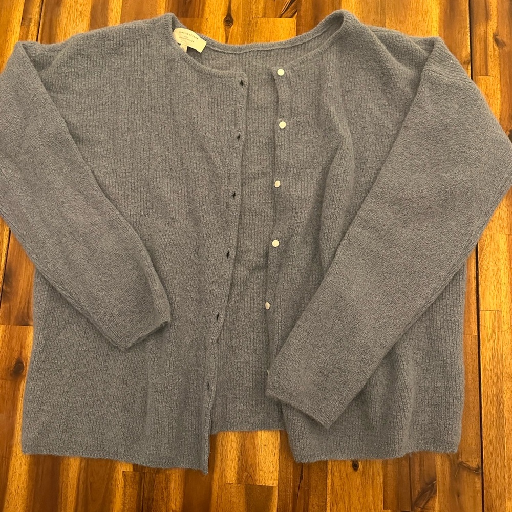 Sezane Gaspard Vintage Blue Women's Cardigan - Picture 8 of 9
